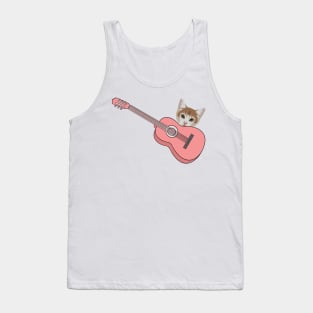 Cat Play Guitar Tank Top